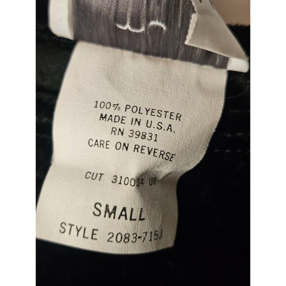 Vintage 90s My Michelle Black Velvet 3/4 Sleeve Shirt Stirrup Leggings Set - Picture 7 of 8